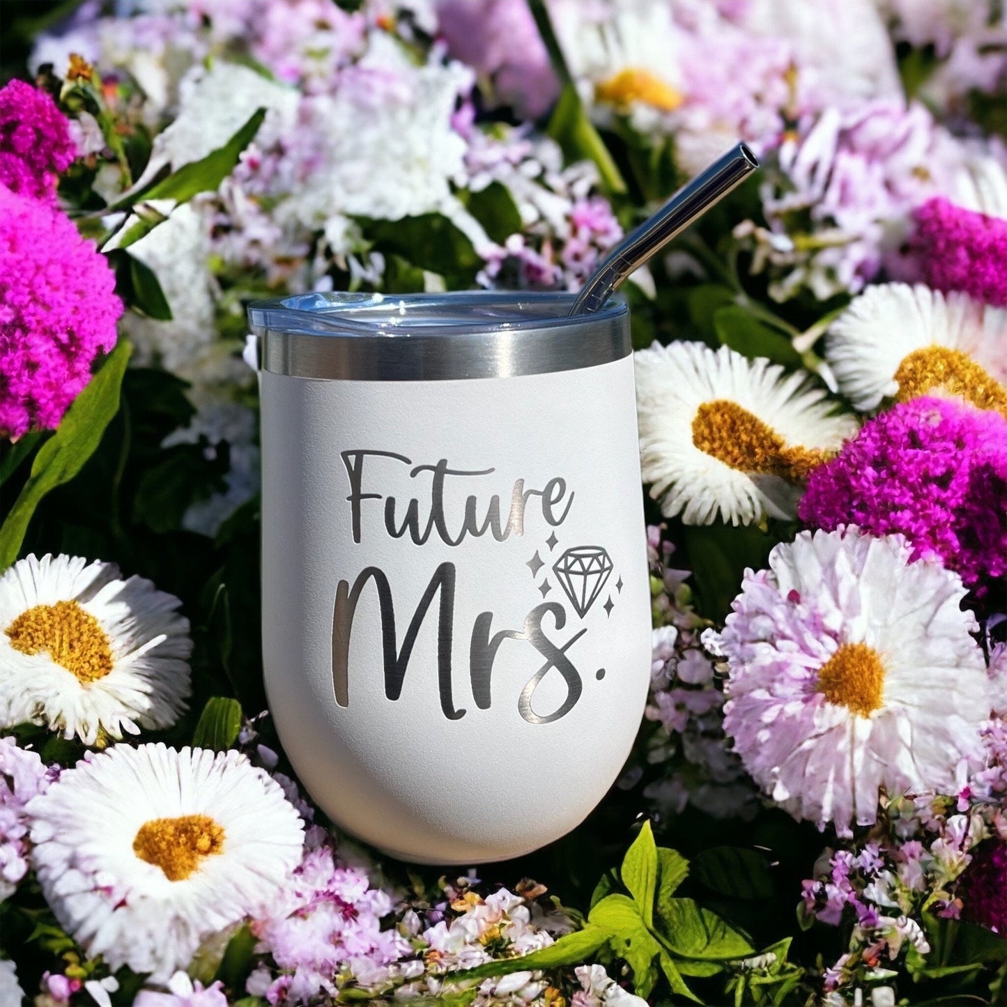 I Said Yes Personalized Engraved Wine Glass | Engagement Gift for her | Bridal Shower | fall | birthday | love | bridesmaid | Mrs. | Etched