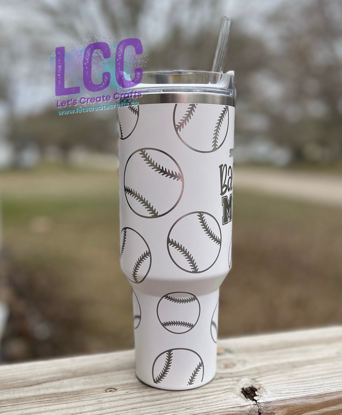 40oz Baseball Mom Engraved Quencher Tumbler with Handle (Gifts for Mother’s Day, grads, bridal party, birthday, friends, fall, family)