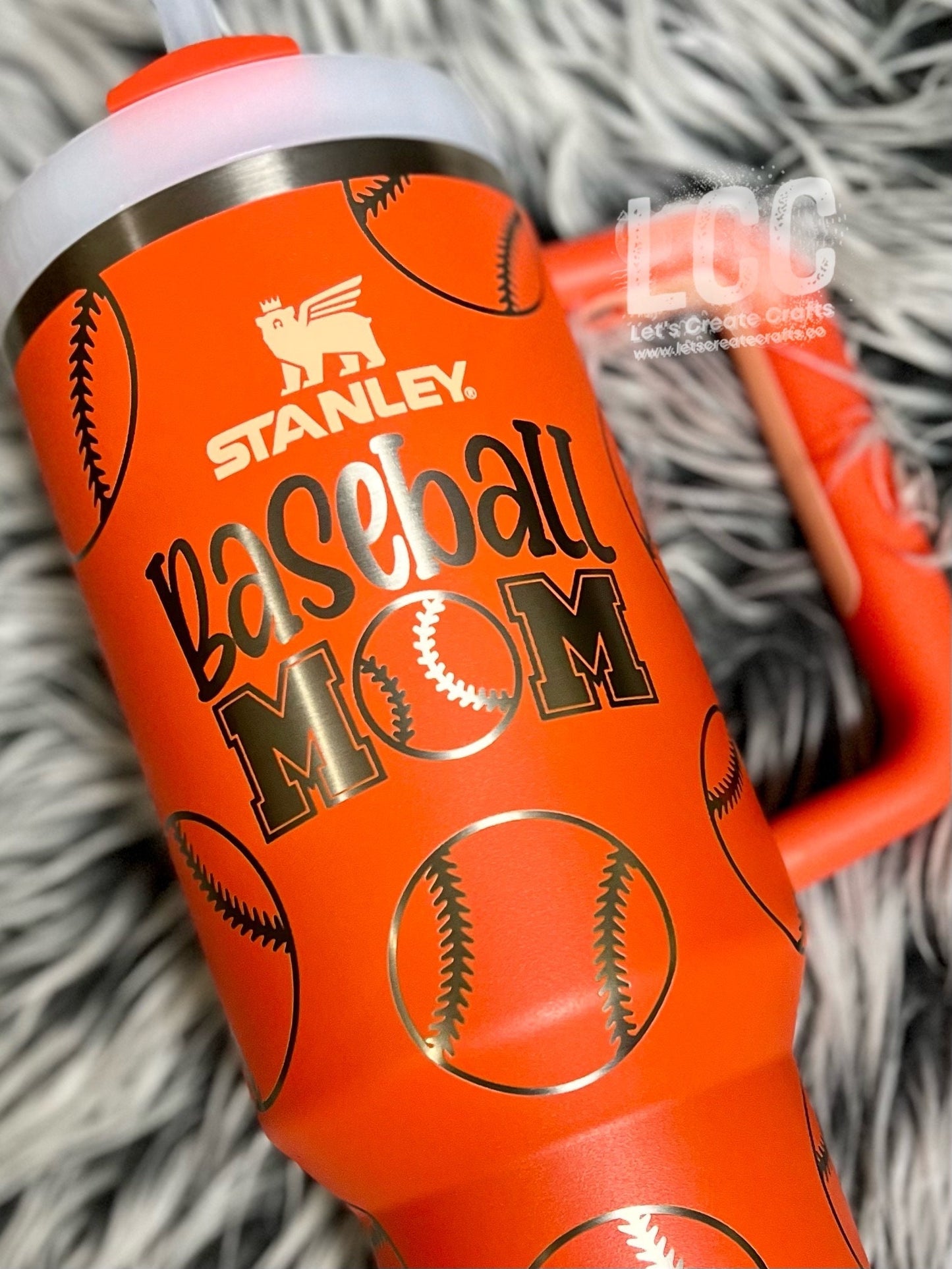 40oz Baseball Mom Engraved Quencher Tumbler with Handle (Gifts for Mother’s Day, grads, bridal party, birthday, friends, fall, family)