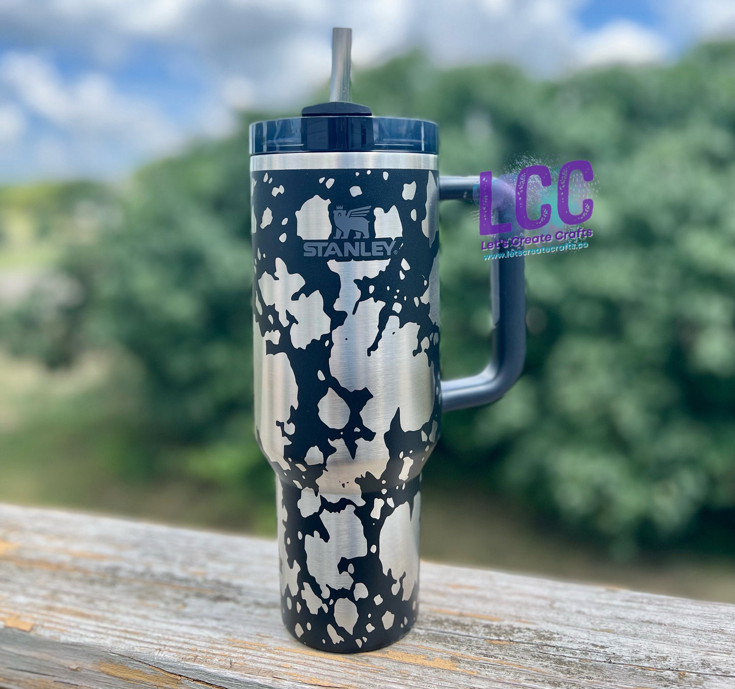 40oz Cow Print Engraved Quencher Personalized Tumbler w/ Handle - Gifts for her | mom | teacher | graduation | birthday | friends | Fall